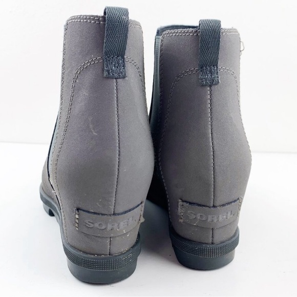 SOREL Gray Joan of Arctic Wedge Hidden Heel Chelsea Boot WOMEN'S Size 5 - Picture 7 of 12